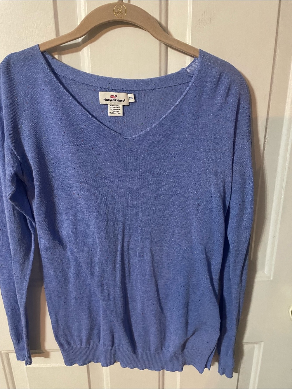 Vineyard Vines Periwinkle V-Neck Sweater